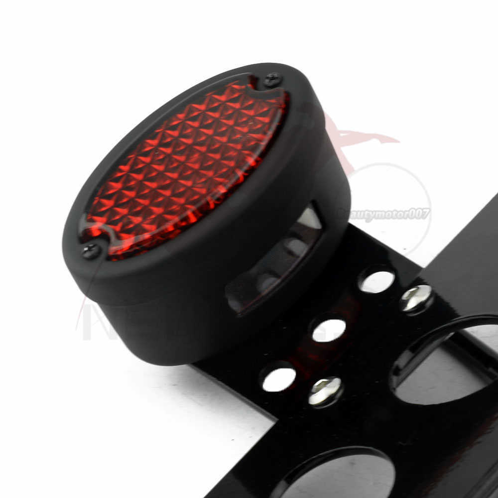 LED Motorcycle Side Mount License Plate Tail Light Bracket Custom Bobber Chopper