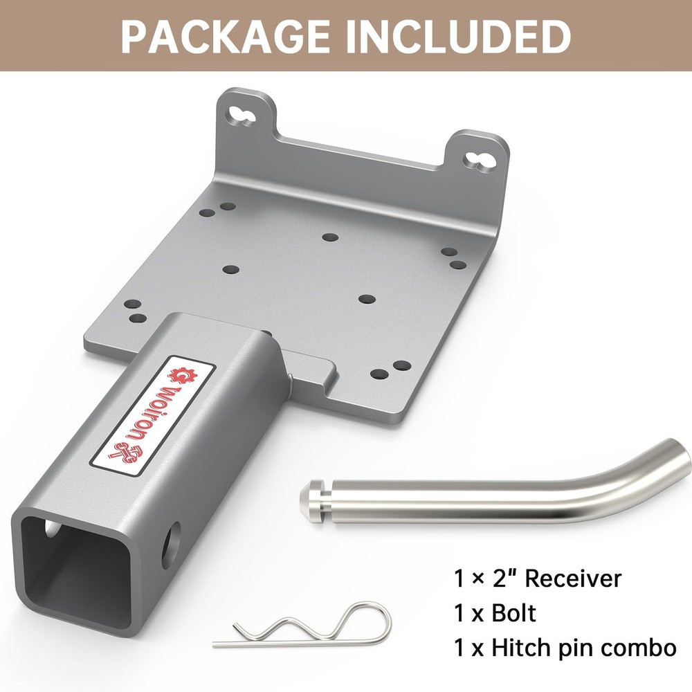 Universal 2" Receiver Trailer Hitch Winch Mount Plate ,Winch Mounting