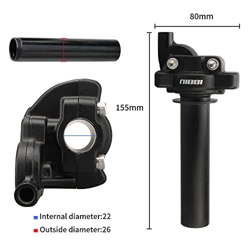 22mm Throttle Motorcycle Throttle Handle Black