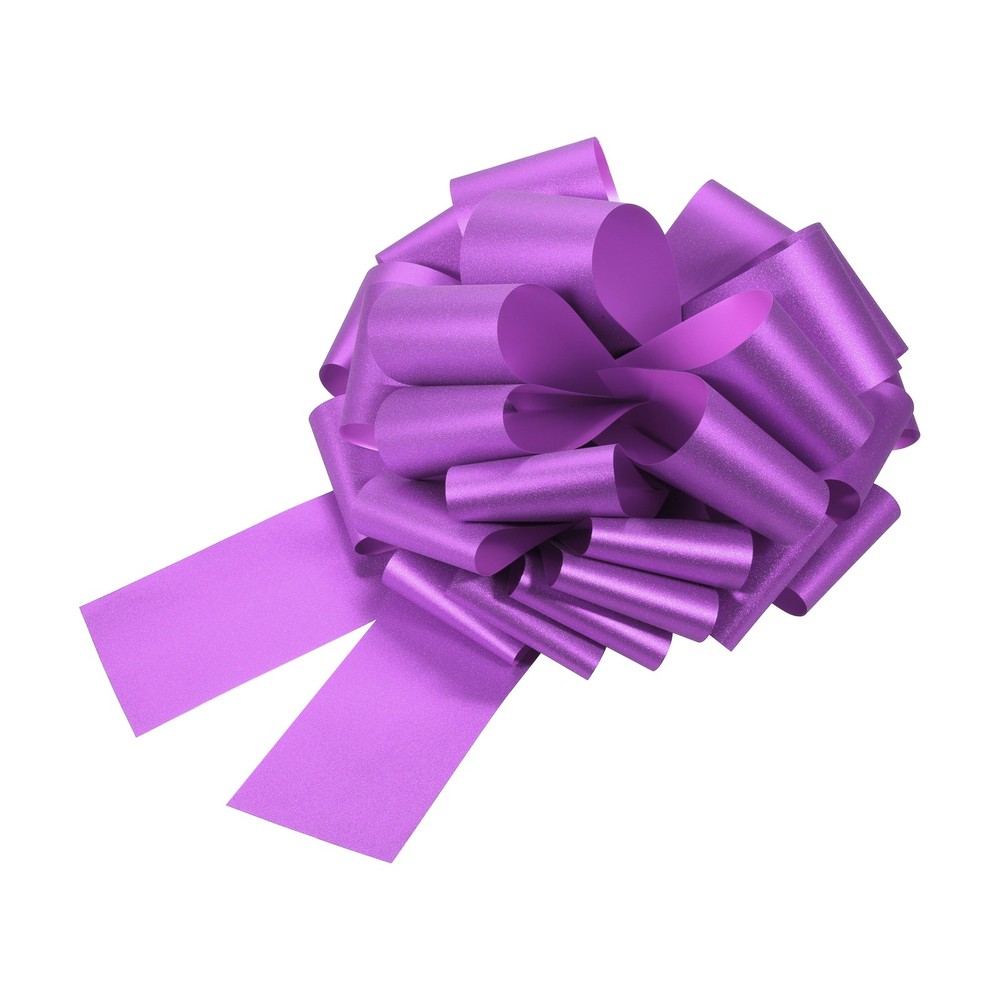 16 Inch Large Pull Bow Gift Wrapping Big Pull Bows Ribbon Deep Purple