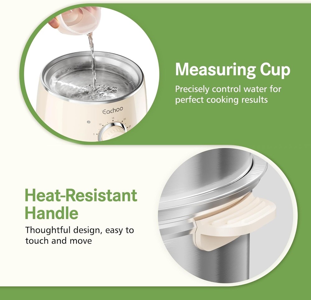 Efficient 14-Egg Cooker with Rapid Heating & Dishwasher Safe - Kitchen Essential