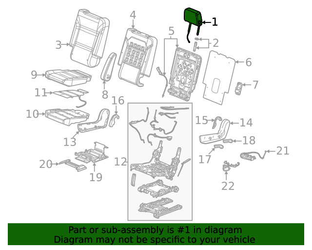 Genuine GM Headrest 84933014
