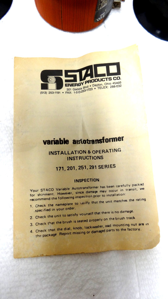 Staco Variable Transformer