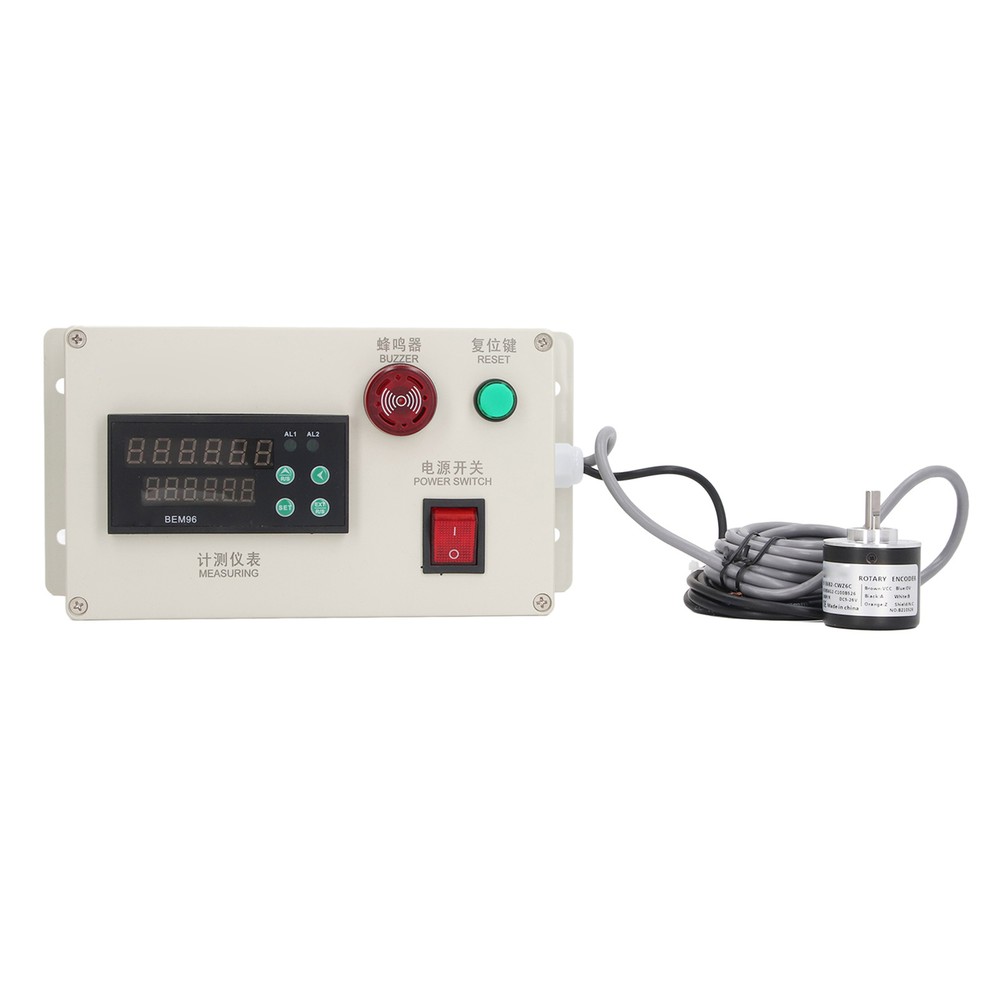 Digital Yard Counter With Spring Bracket 6Digits Roller Cable Wheel Length Meter