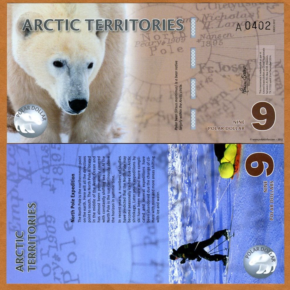 Arctic Territories, $9, 2012, Polymer, UNC Polar Bear