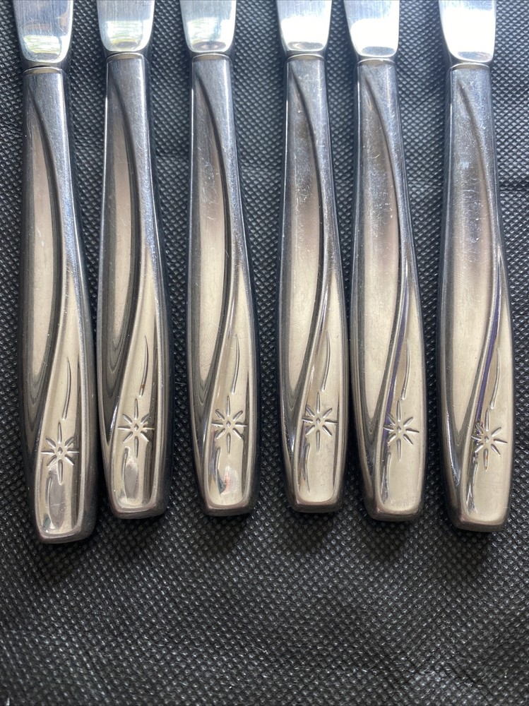 6 Knives Wm Rogers & Sons Star Stainless