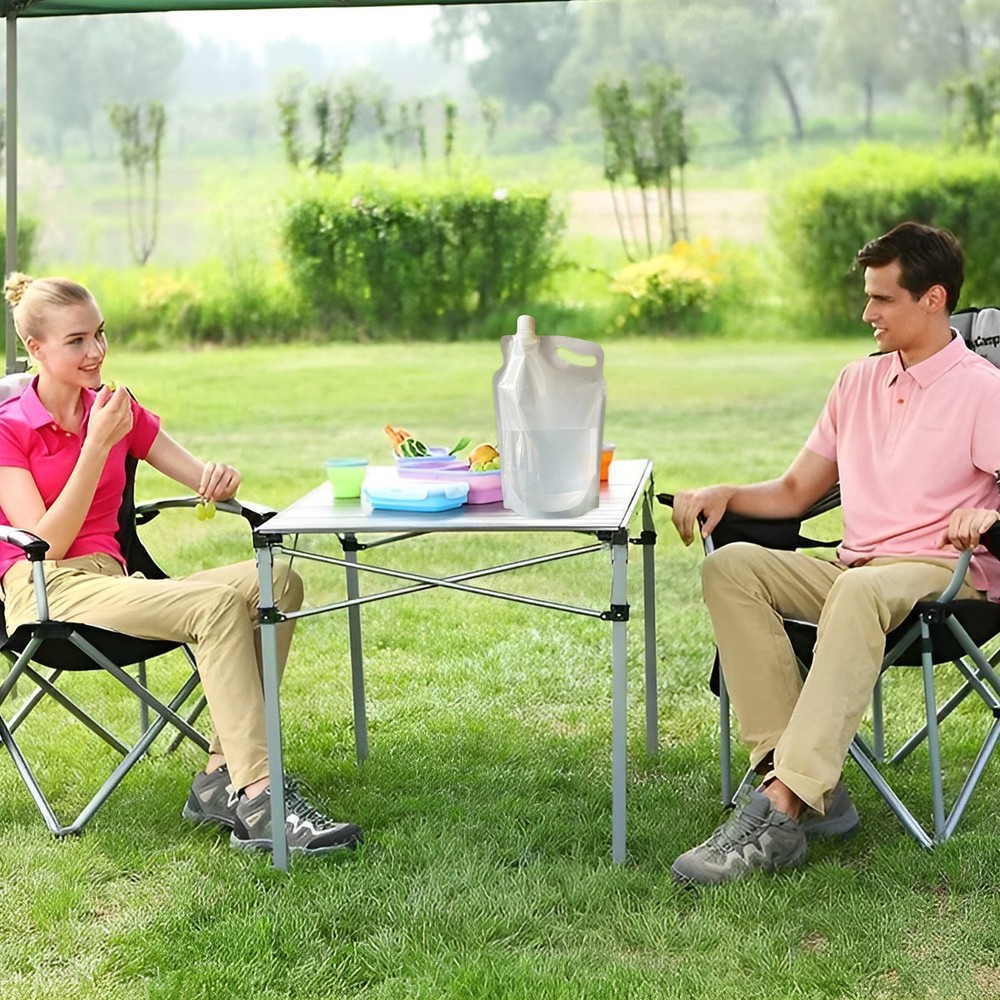 2PCS 2L Foldable Collapsible Water Container Camping Water Storage Jug