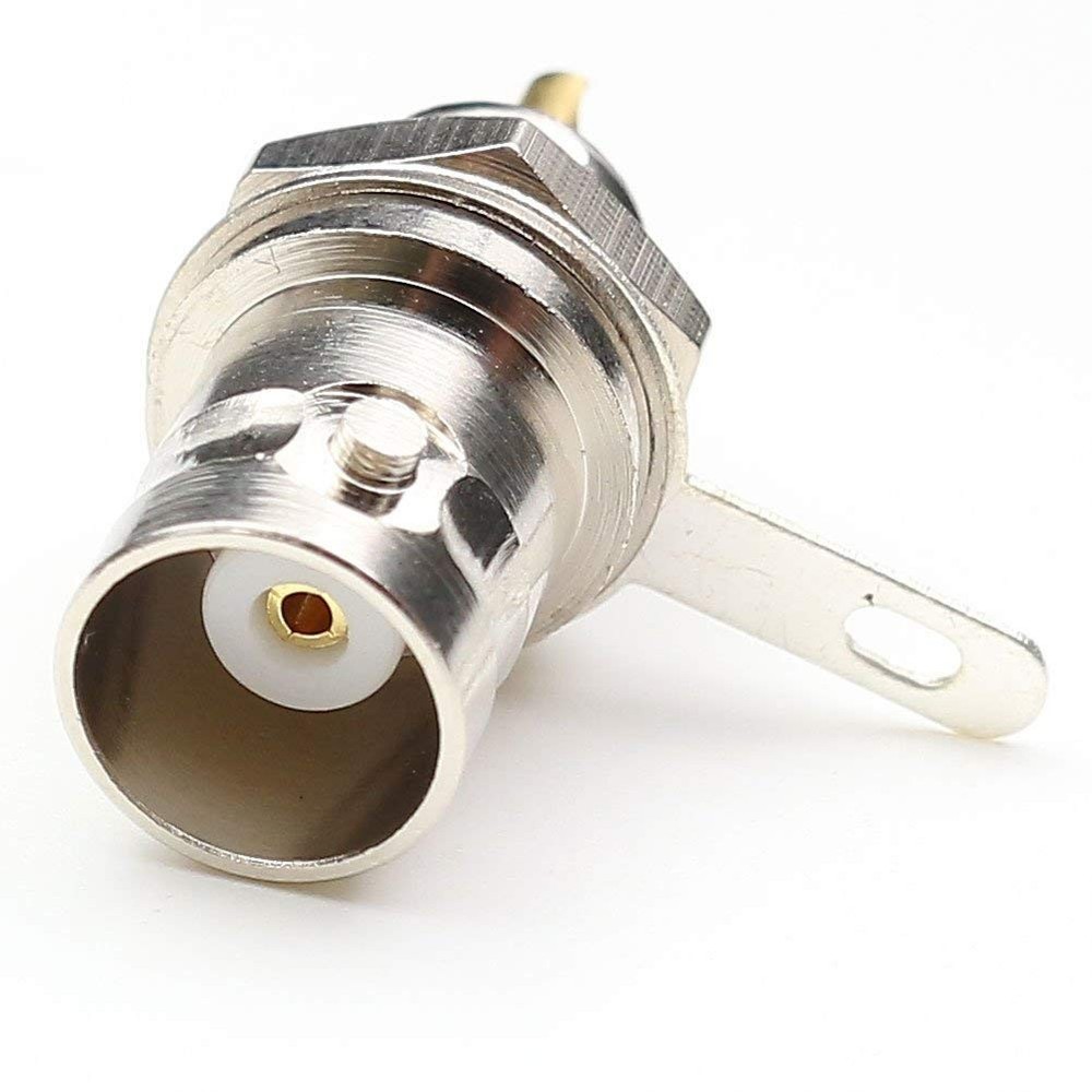 bnafes BNC Chassis Panel Mount Socket Female Jack Solder Type silver