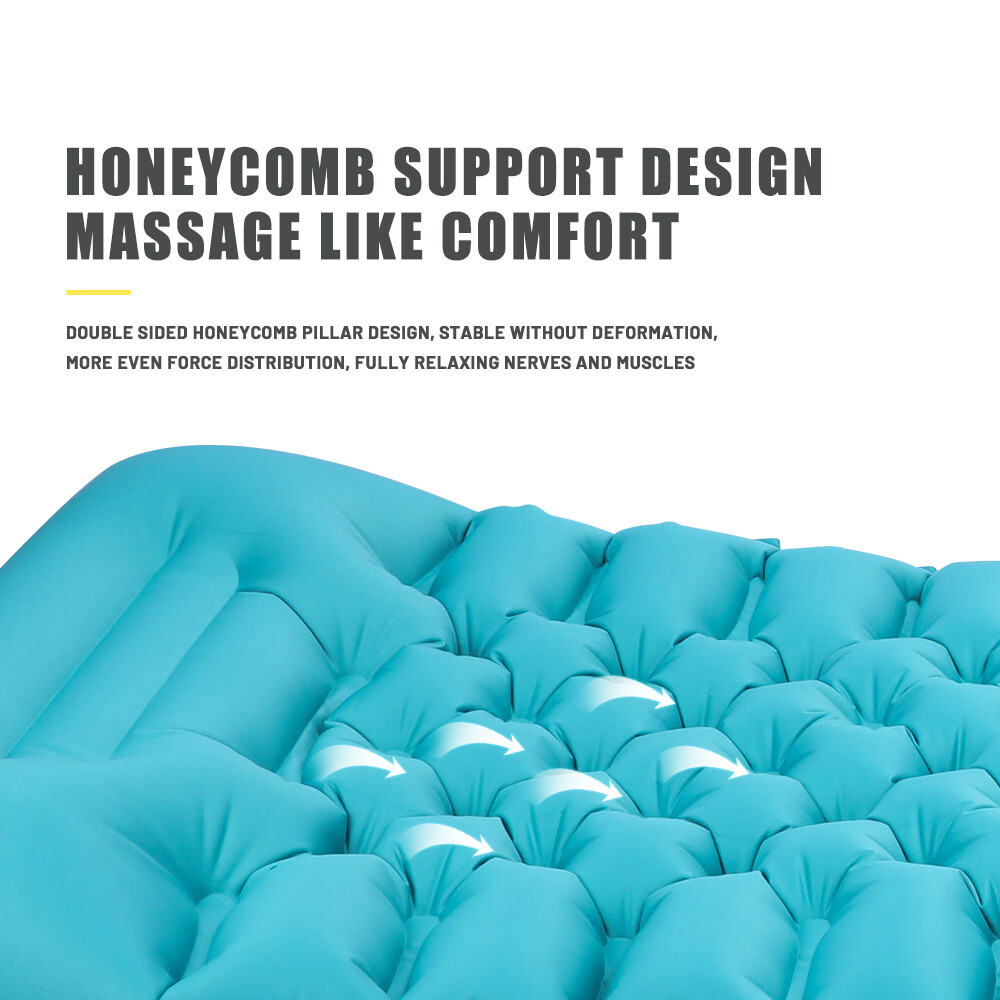 Portable Ultralight Self-Inflating Camping Sleeping Pad Sleeping Mat Blue