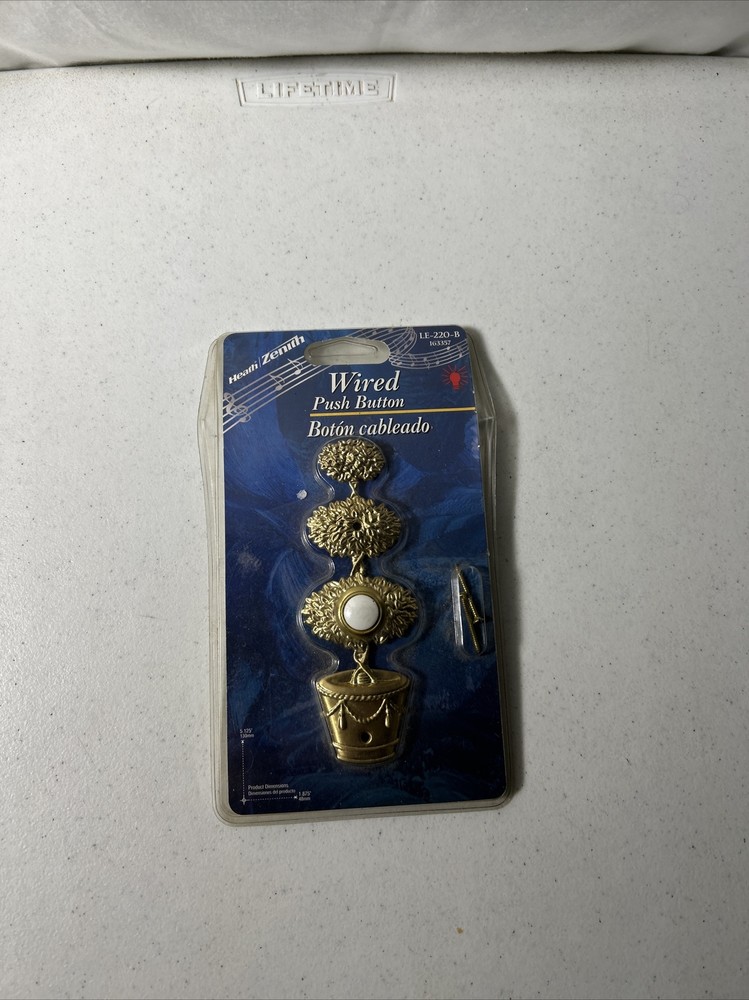 LE-220-B Wired Push Button For Wired Chime Systems W/ Transformers Heath/Zenith