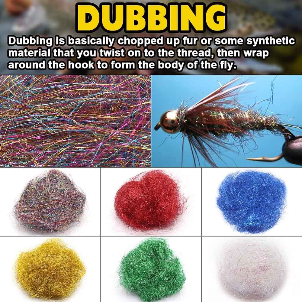 Beginner Fly Tying Kit - 120 Essential Materials and Tools Included