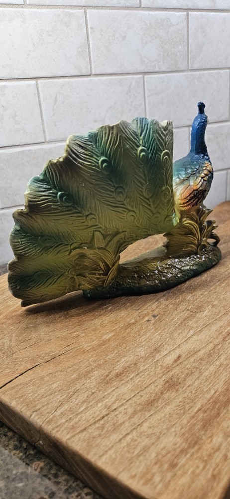Vintage Bisque Peacock