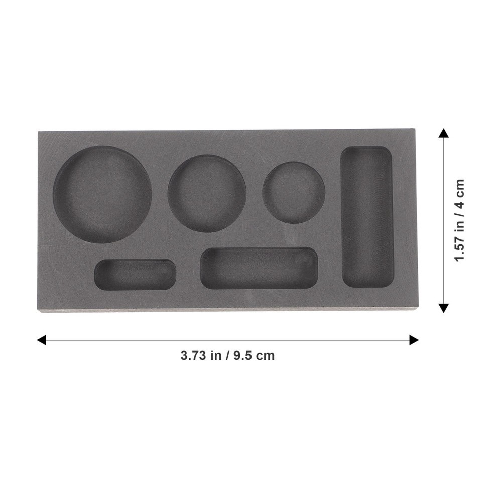 6 Slot Graphite Casting Mold for Metal Melting Tool Accessory