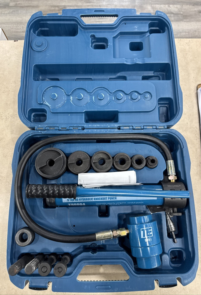 TEMCo 2" HYDRAULIC KNOCKOUT PUNCH Electrical Conduit Hole Cutter Set KO Tool Kit