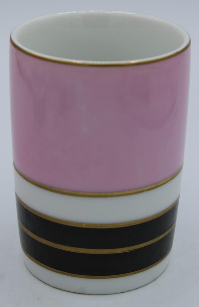 Mottahedeh Design Vanity Set (4 Pc. Set) Pink Black Gold & White