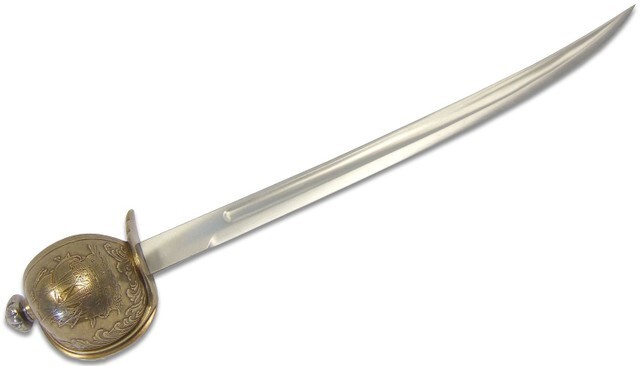 Denix Pirate Cutlass W/Scabbard Brass Finish