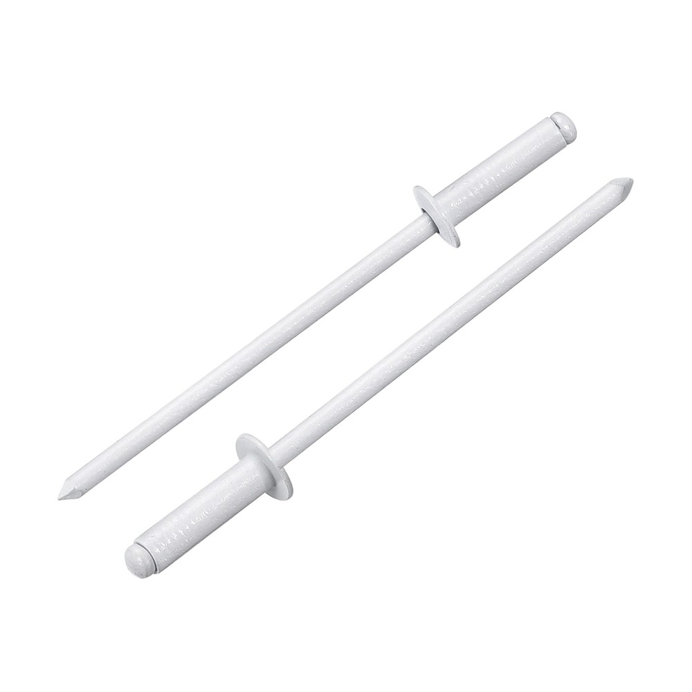 60Pcs 3/32"x5/16" Aluminum Blind Rivets, Dome Head Long Split Rivets, White