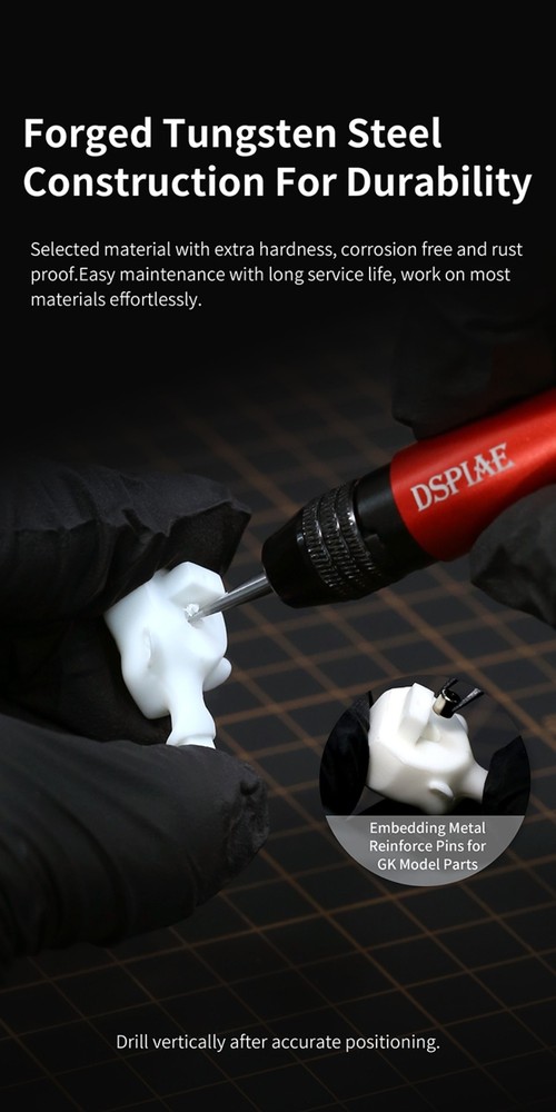 DSPIAE: Precision Tungsten Flat Core Drill Bits | 1.5mm - 3mm