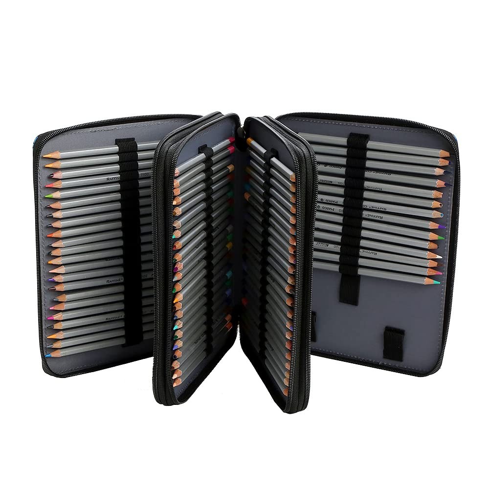 Colored Pencil Case - 120 Slots, Large Capacity, Portable, Multi-Purpose Pencil