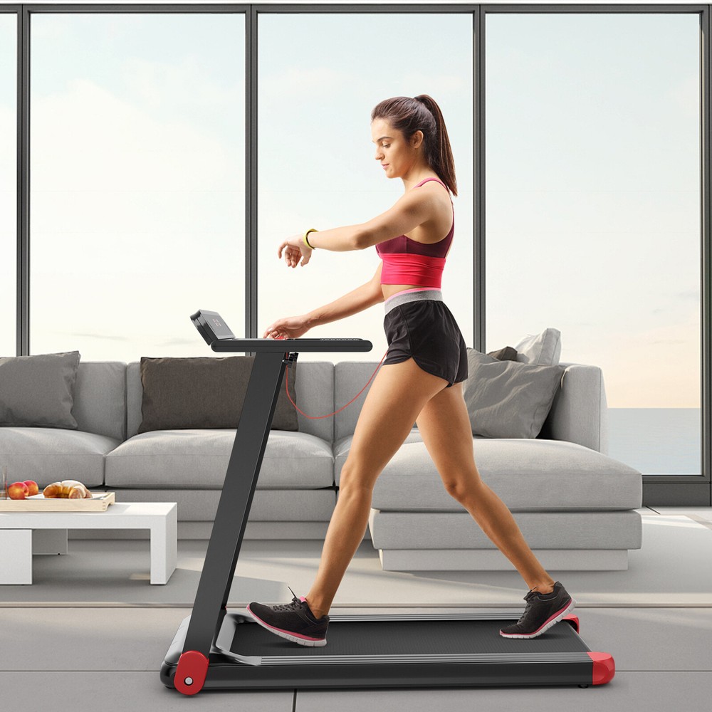 Compact Walking Running Machine Electric Folding Treadmillw/APP Control Speaker
