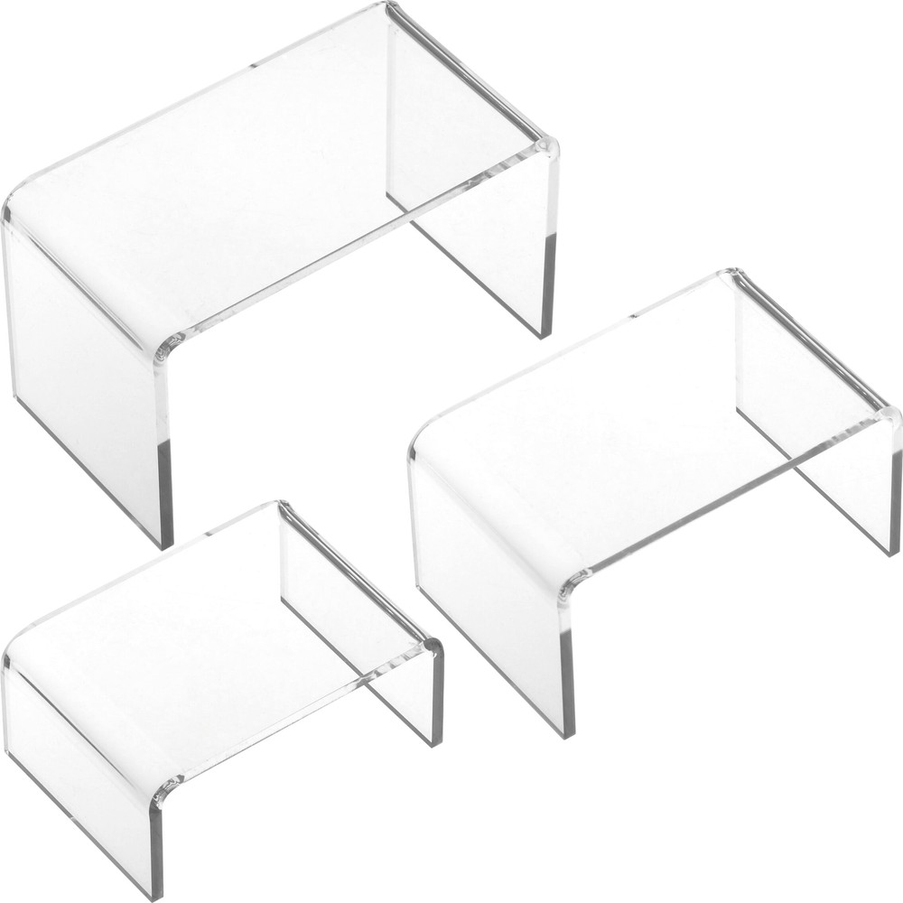 8 White Faux Leather Display Pendant Bust Risers