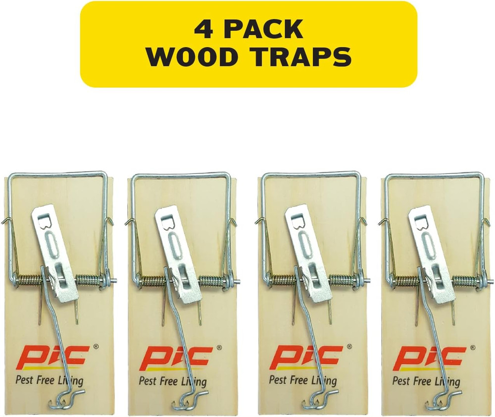 Wood Mouse Traps (4 Count per Case)