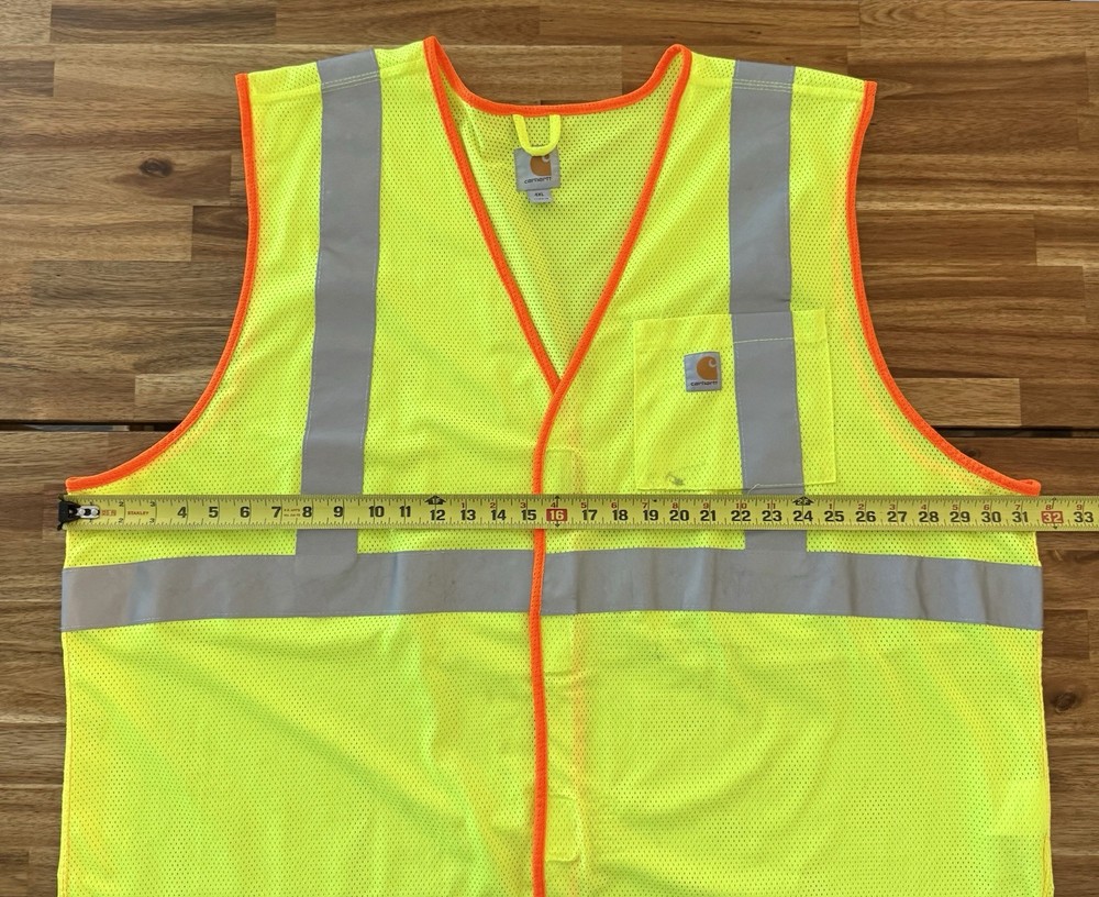 Carhartt Safety Vest Class High Visibility Reflective Size 4XL Work Construction