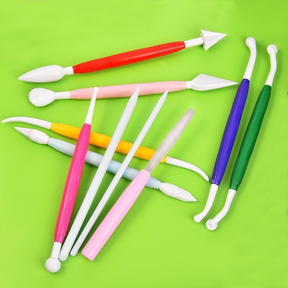 10-Piece Plastic Clay Tool Set, Double-Headed Ceramic Pottery Tool Set
