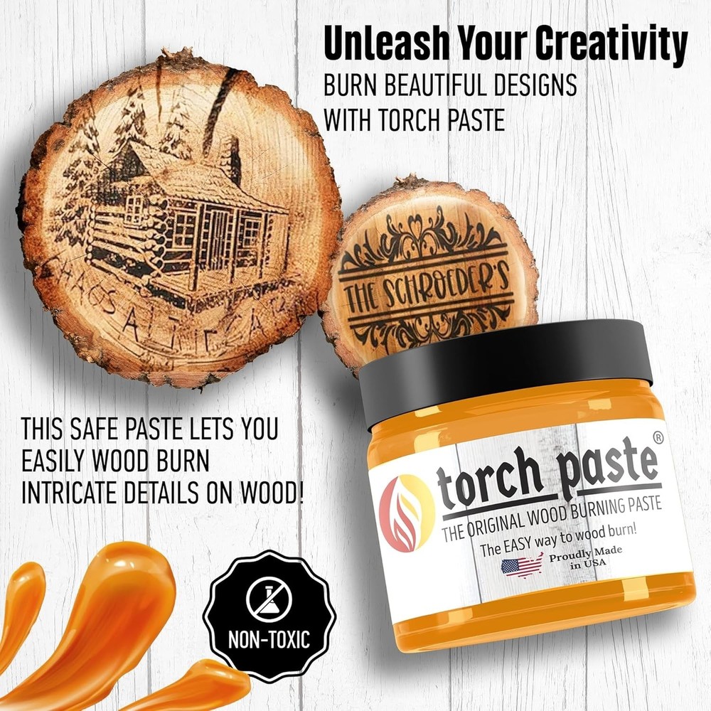 Patent Pending Wood Burning Paste for Easy Application on Various Materials