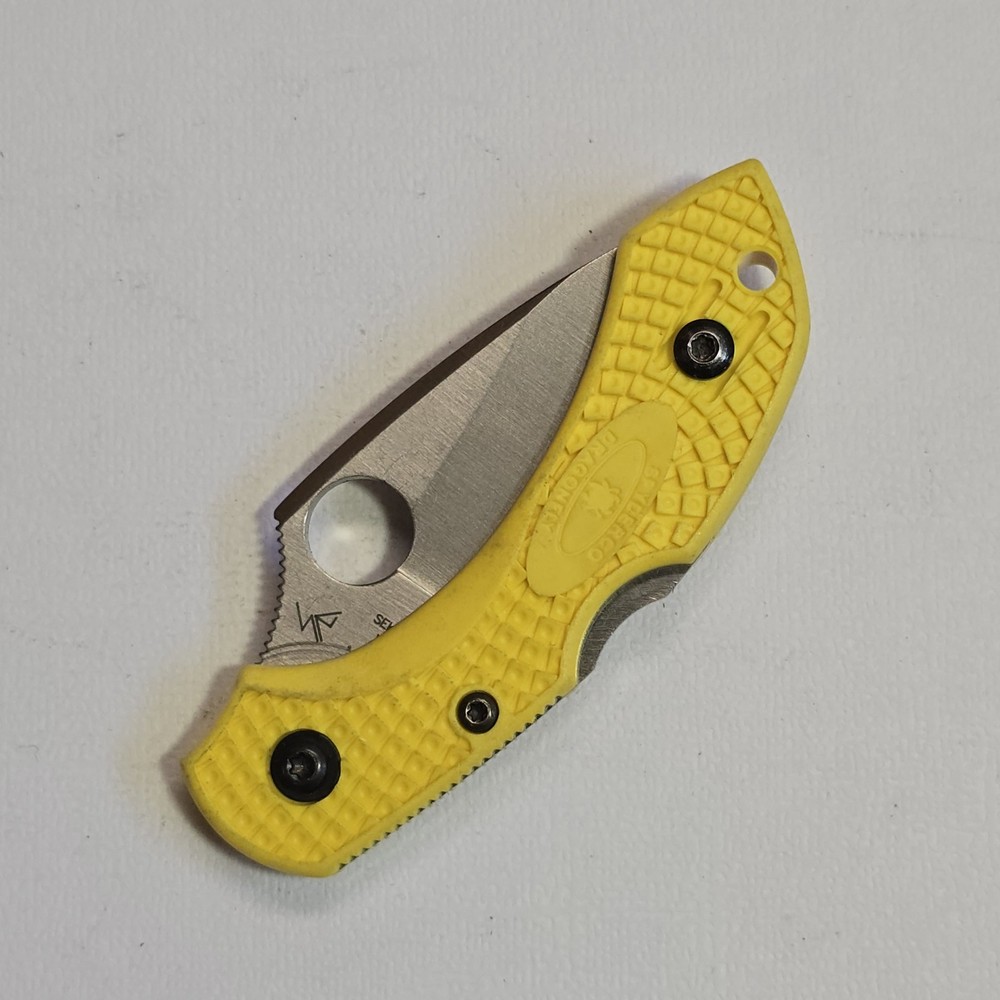 SPYDERCO DRAGONFLY PLAIN EDGE H2 STEEL, YELLOW