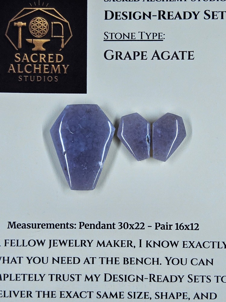 Coffin Shape - Grape Agate - Design-Ready