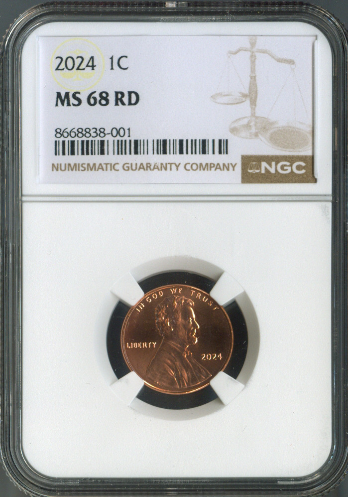 2024 Lincoln Cent NGC MS68 RD Quality