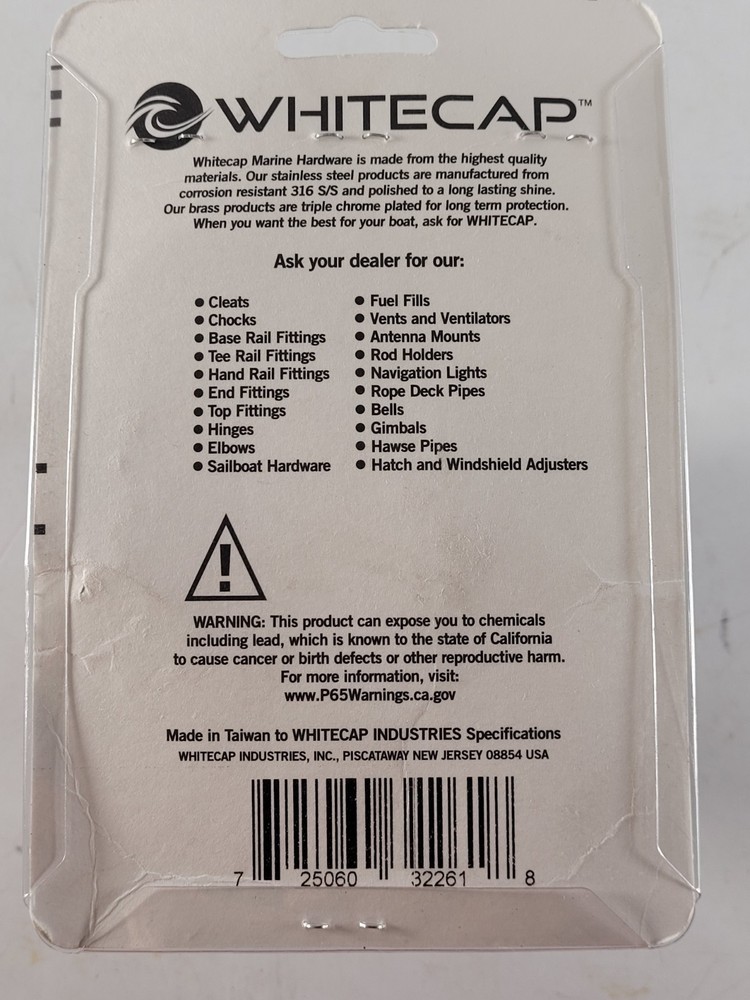 Whitecap Industries 3226BC Black Nylon T Handle Locking