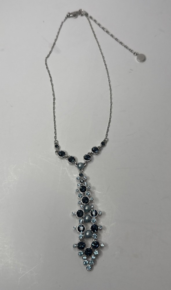 Givenchy Blue Crystal Vintage Y2K Necklace
