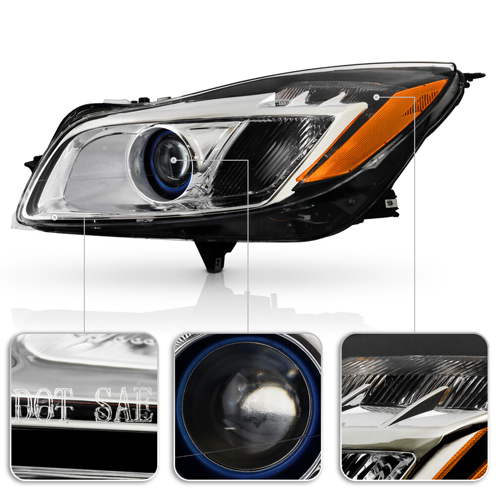 2012-2013 Buick Regal HID/Xenon Type w/Blue Ring Projector Headlight - Driver