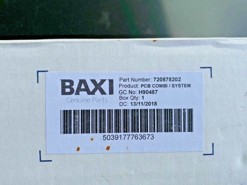 BAXI DUO TEC 2 COMBI 24 28 33 40 GA CIRCUIT BOARD PCB 720878202 WAS 720878201