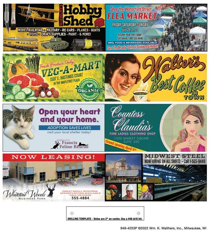 Walthers 949-4253 Wall-Mounted Billboard Kit (3Pkg) HO Scale