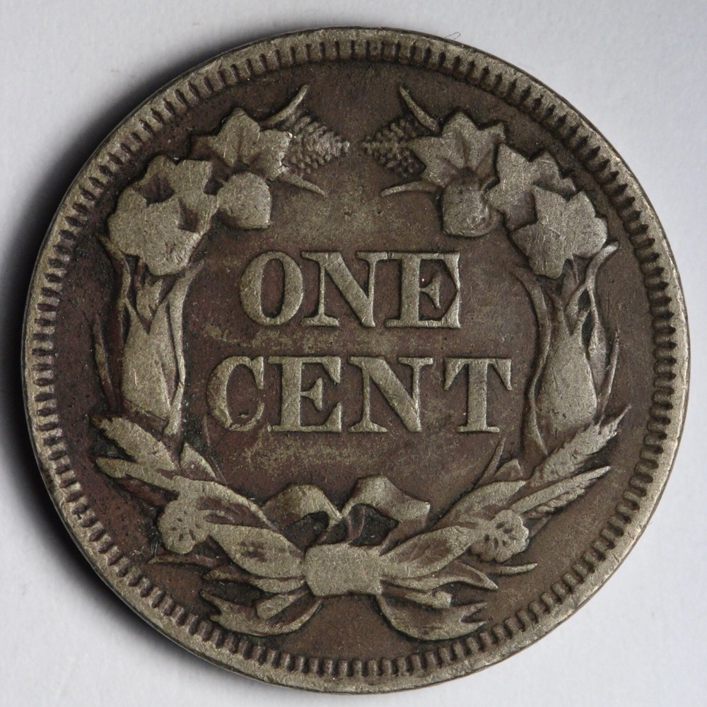 1857 Flying Eagle Cent Penny VF E118 TAEK