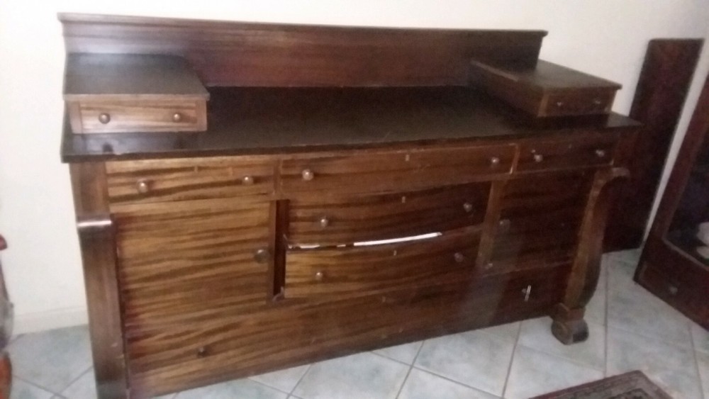 Large Antique Solid Mahogany  Buffet