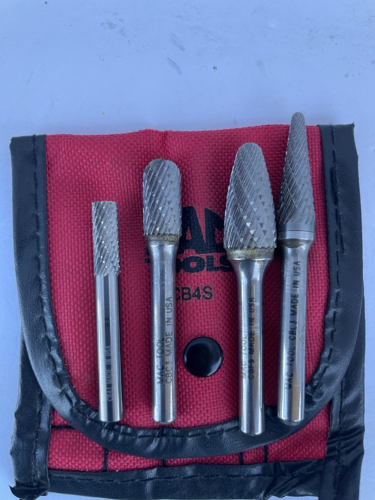 MAC Tools CB4S - 4 Piece Multi-Purpose Carbide Burr Set W/ Pouch