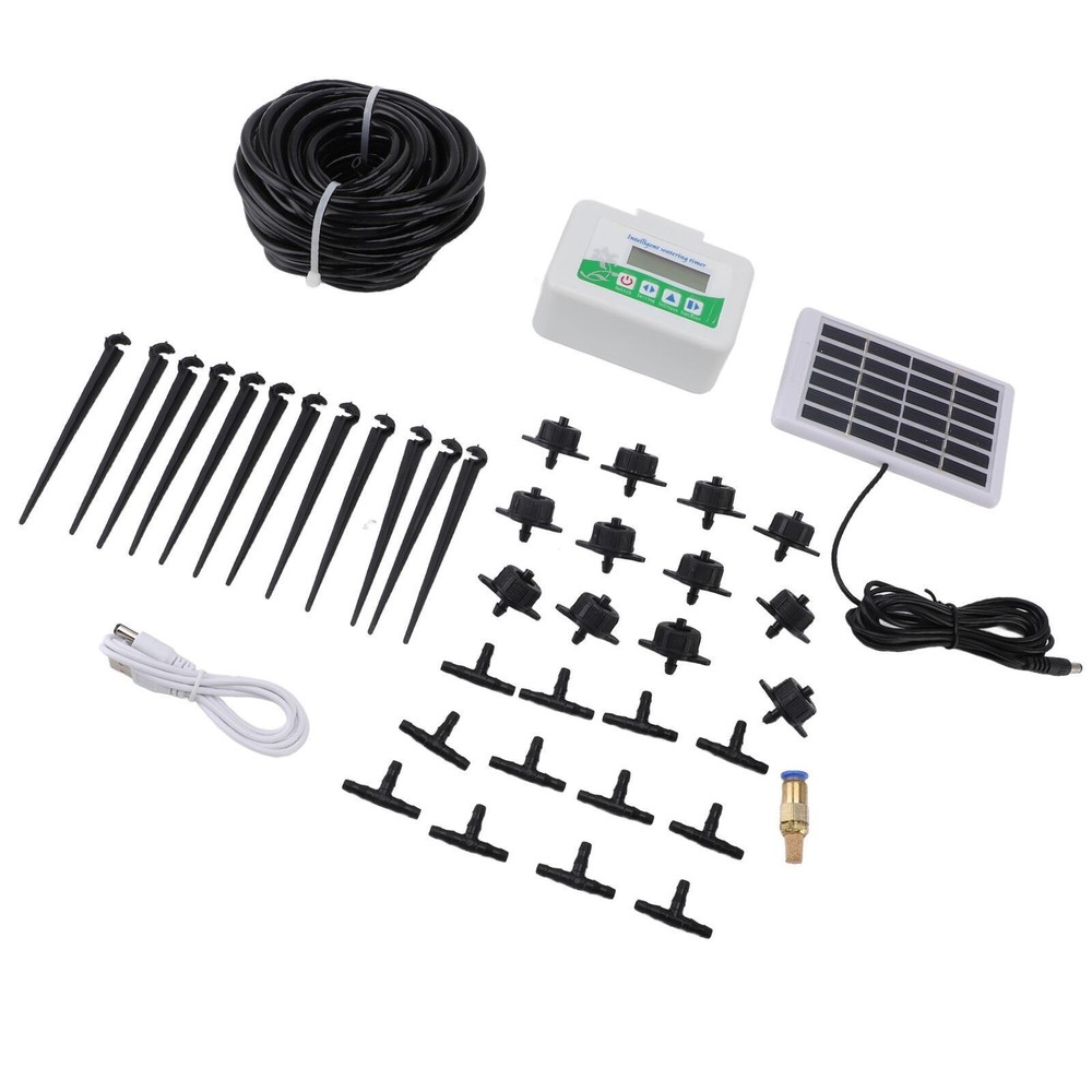 Intelligent Watering Timer Programmable Energy Saving with Solar Panel Automatic