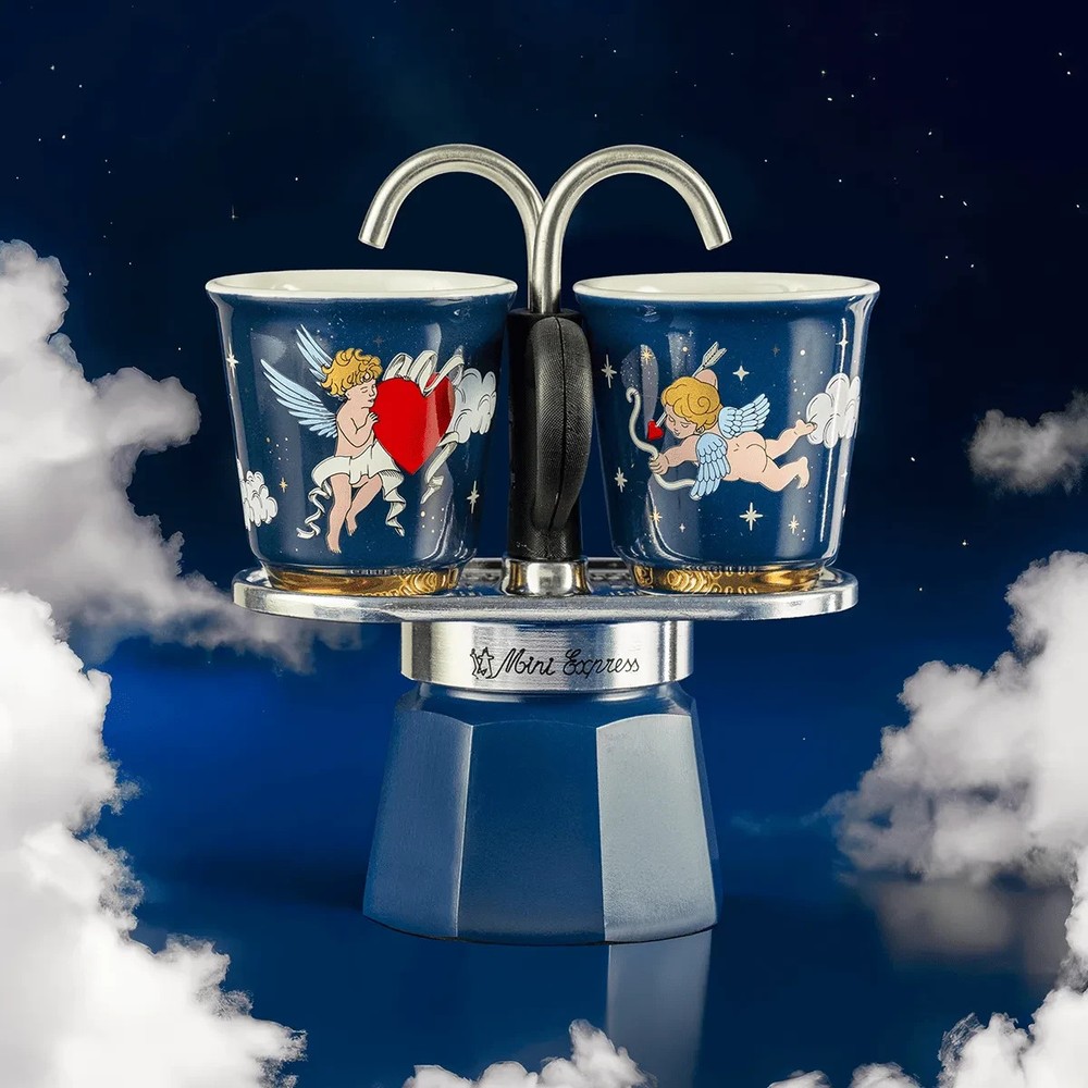 Bialetti - Mini Espresso Set For 2 Cups Blue Cupido - Starry Sky
