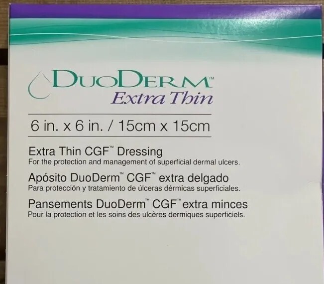 💞 DUODERM Extra Thin Dressing Square 6"x6"15cm×15cm💞5 SHEETS ONLY NO BOX!