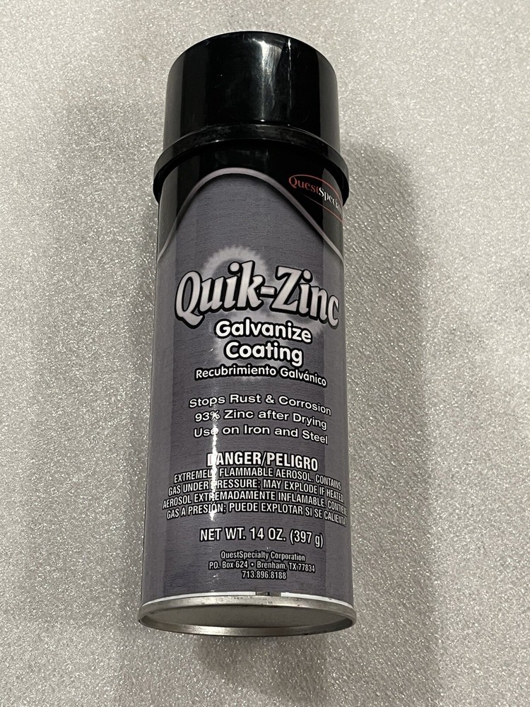 QUEST SPECIALTY QUIK-ZINC GALVANIZE COATING , STOPS RUST & CORROSION