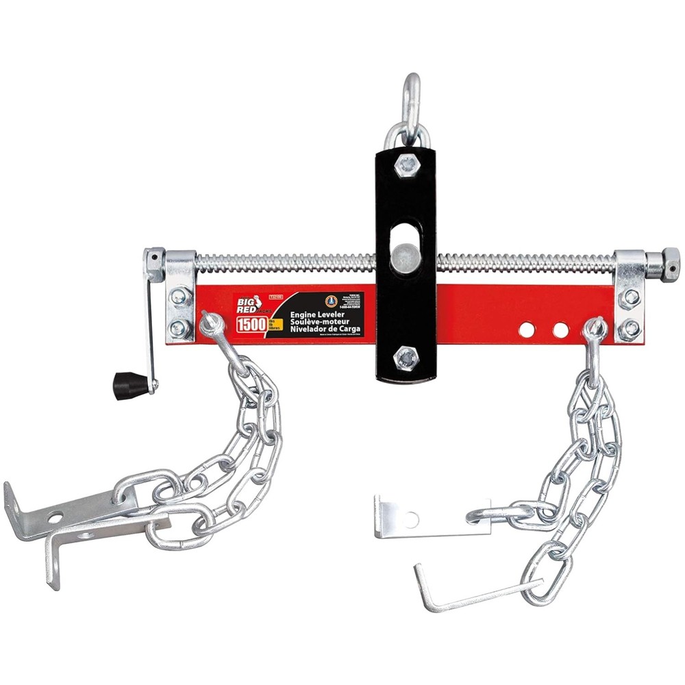 Compact Steel Engine Leveler - 1,500 lb Capacity, Adjustable Handle Included