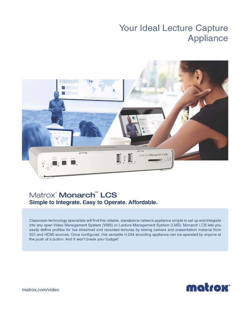 Matrox Monarch LCS - IP Streaming Encoder - HDMI & SDI Inputs - w/power supply