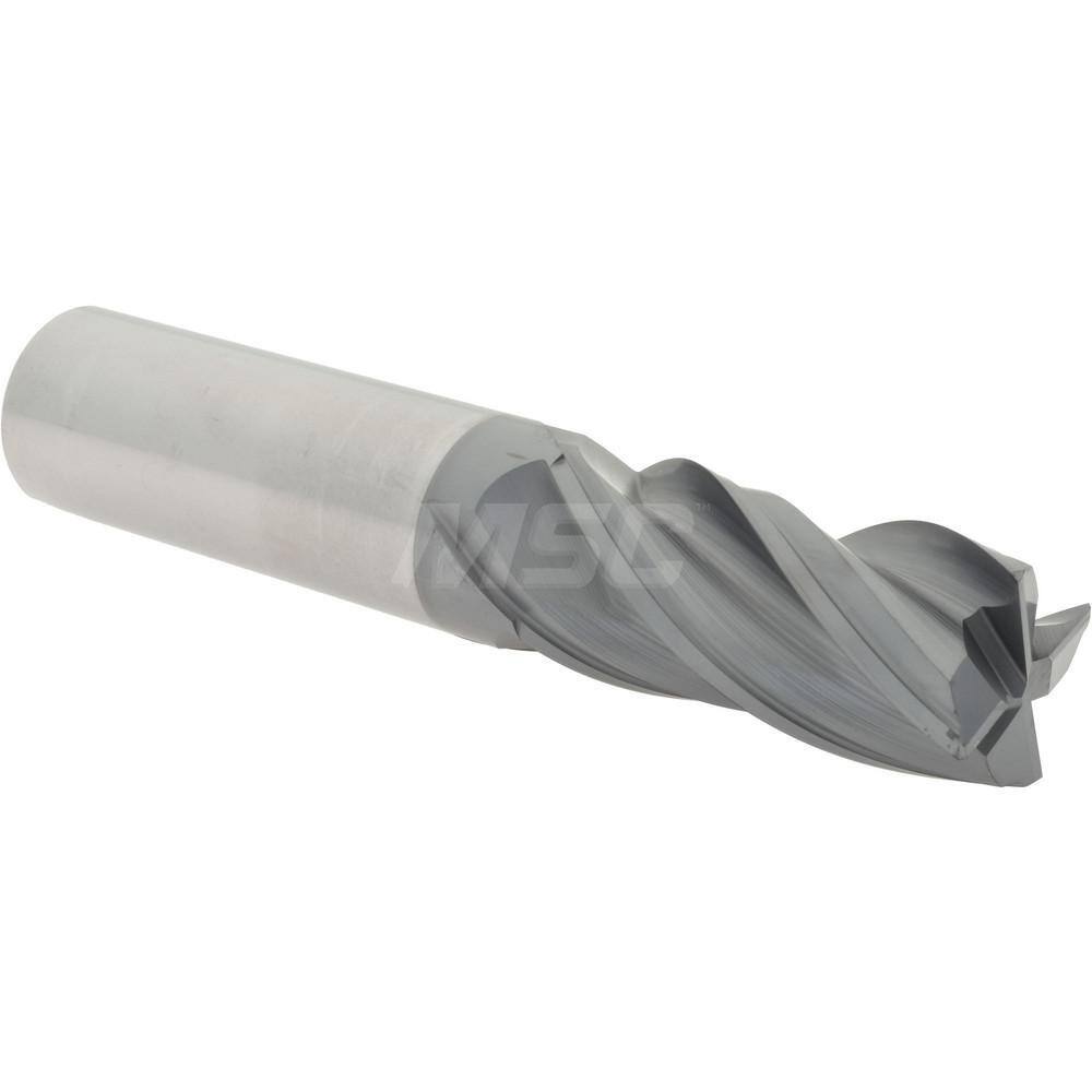 Accupro 3/4" Diam 4 Flute Single End Solid Carbide 0.02" Chamfer Width Corner...
