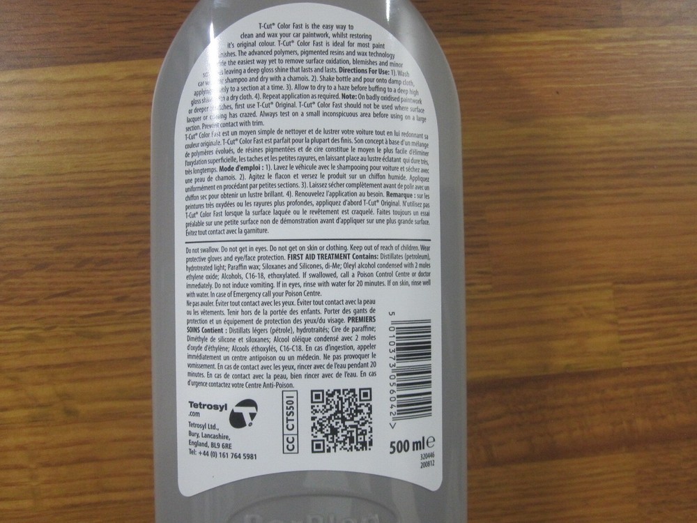 T-Cut Scratch Remover Color Fast Paint Restorer - Light Silver 500ml