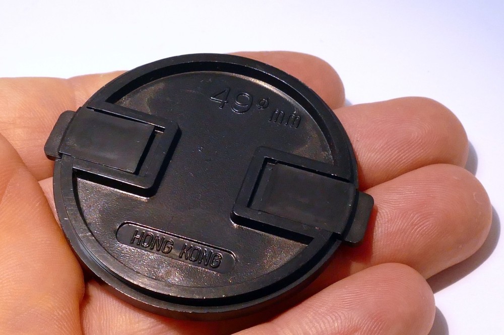 Black 49mm Lens Front Cap Snap on type