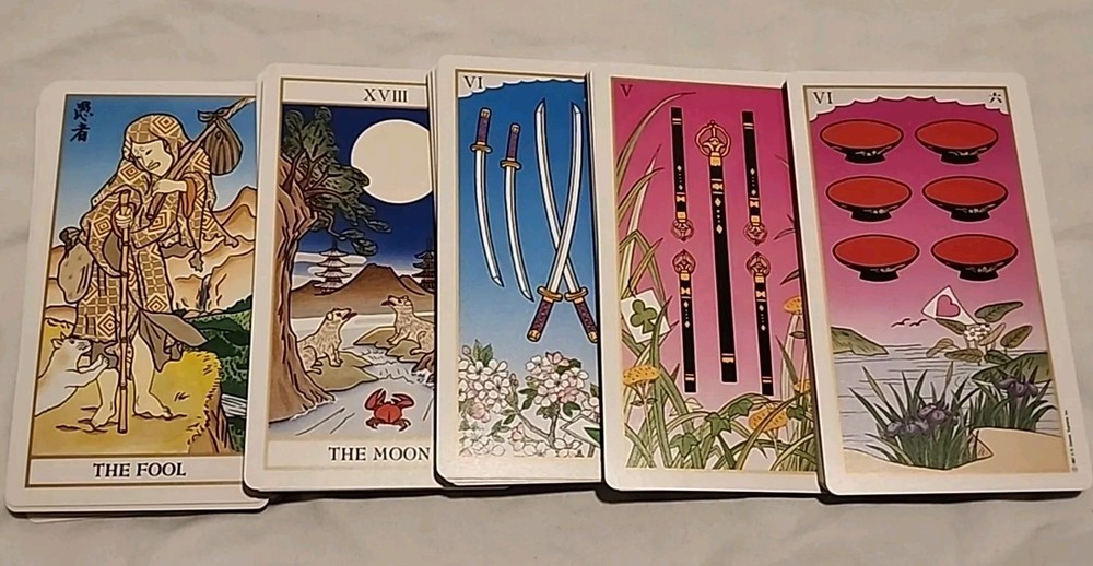 Vintage Ukiyoe Tarot Deck 1982 by Stuart Kaplan Complete w/ Instructions OOP